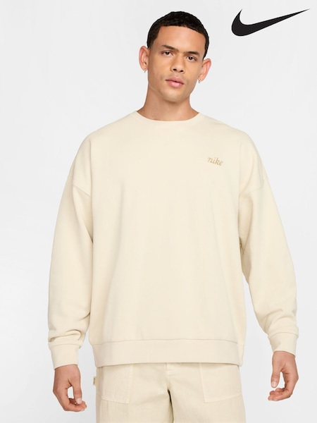 Nike Cream Oversized Club Crew Sweatshirt (AJ3965) | £55