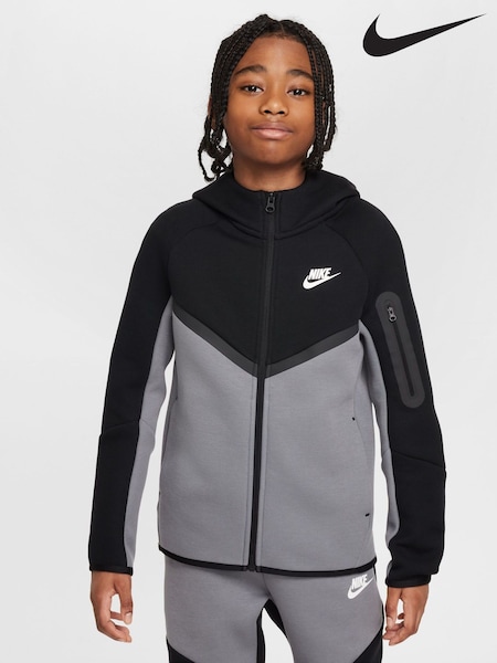 Nike Smoke Grey Tech Fleece Zip-Up Hoodie (AJ3976) | £65
