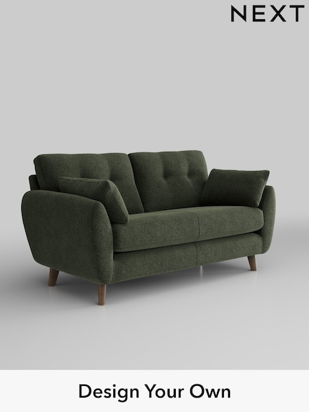 Boucle Chenille/Dark Moss Green Wilson Buttoned Back (AJ4045) | £950