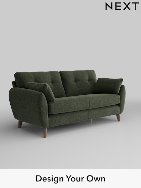 Boucle Chenille/Dark Moss Green Wilson Buttoned Back (AJ4045) | £1,050