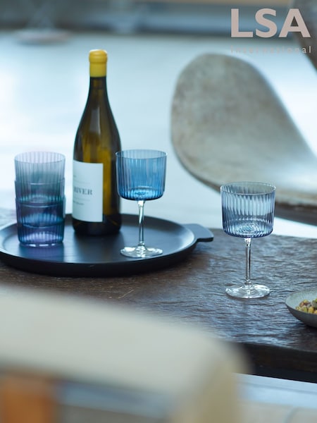 LSA International Sapphire Gems Assorted Set of 250ml Wine Glasses (AJ4109) | £50