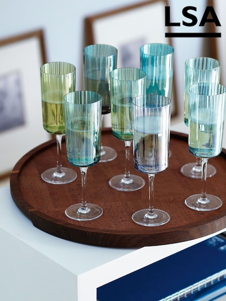 LSA International Jade Gems Assorted Set of 210ml Champagne Flute (AJ4119) | £50