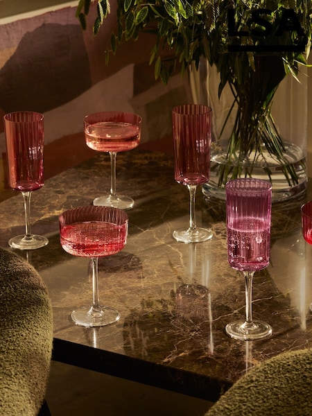 LSA International Garnet Gems Assorted Set of 210ml Champagne Flute (AJ4124) | £50