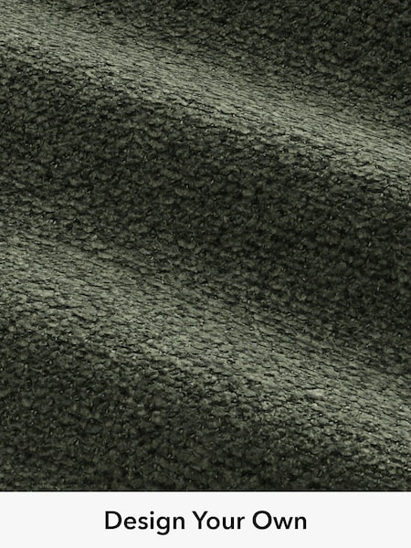 Boucle Chenille/Dark Moss Green Fabric By Metre (AJ4162) | £140