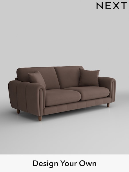 Plush Velvet Easy Clean/Dark Warm Chocolate Brown Odella (AJ4209) | £1,375