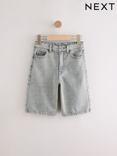 Grey Long Line Jort Denim Shorts (3-16yrs) (AJ4267) | £12 - £17