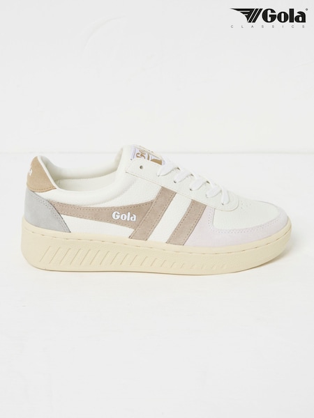 Gola Light Grey Grandslam Trident Trainers (AJ4354) | £85