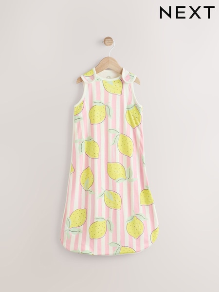 Stripe Lemon 0.5 Tog Baby 100% Cotton Sleep Bag (AJ4539) | £18 - £22
