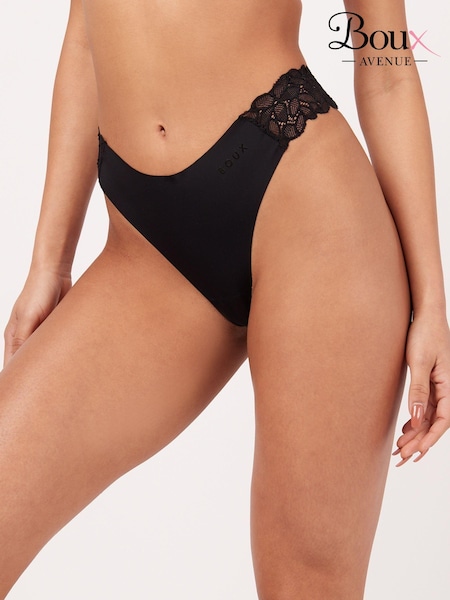 Boux Avenue Talulla MF & Lace Black Thongs 5 Pack (AJ4553) | £30