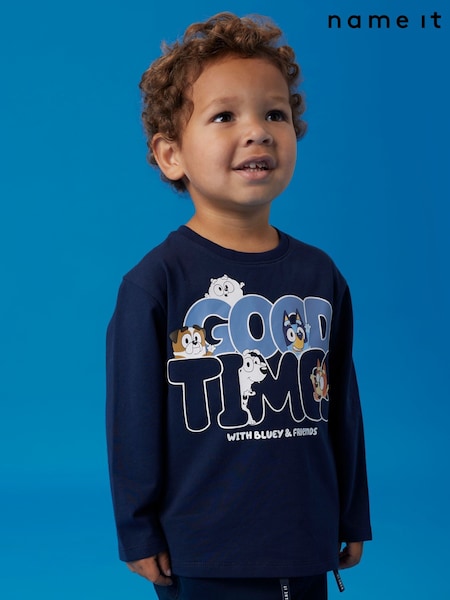 Name It Blue Long Sleeve Bluey Top (AJ4680) | £15