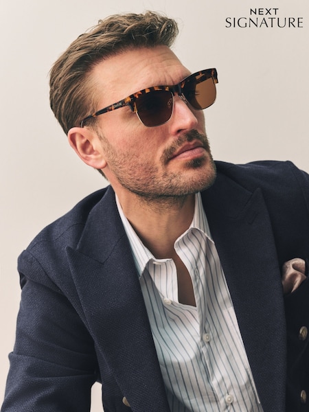 Tortoiseshell Brown Signature Sunglasses (AJ4687) | £35