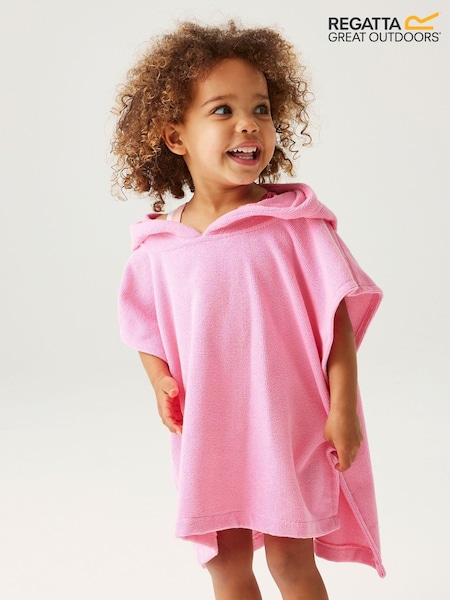 Regatta Pink Kids Animal Towel Robe (AJ4731) | £14