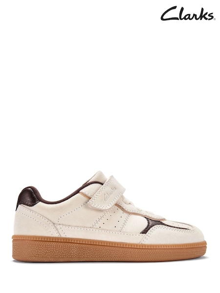 Cream - Clarks Cypress Pop Kids Trainers