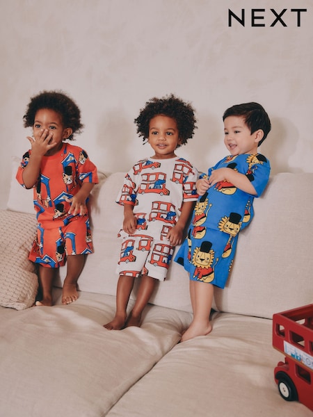 Red/Navy/White Short Pyjamas 3 Pack (9mths-8yrs) (AJ4852) | £20 - £26