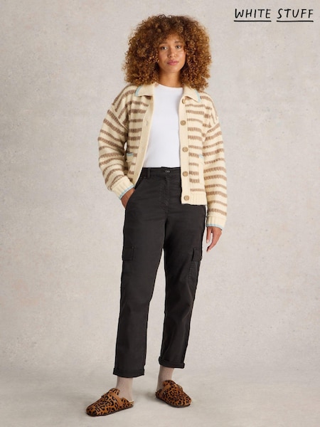 White Stuff Black Everleigh Cargo Trousers (AJ4856) | £59