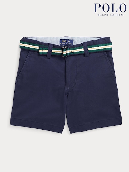 Polo Ralph Lauren Blue Boys Skinny Fit Flex Abrasion Twill Shorts (AJ4897) | £75 - £79