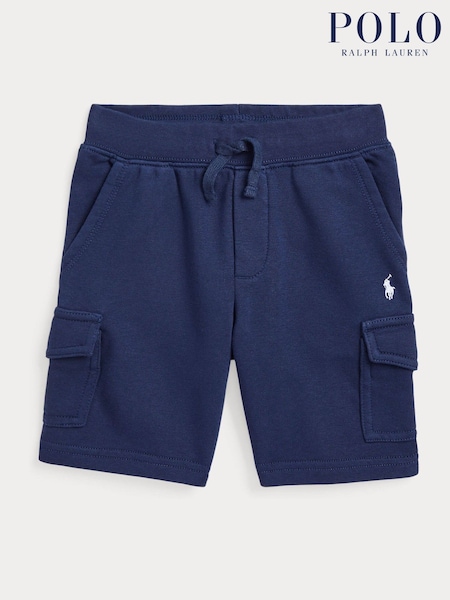 Polo Ralph Lauren Blue Boys French Terry Cargo Shorts (AJ4904) | £65 - £75