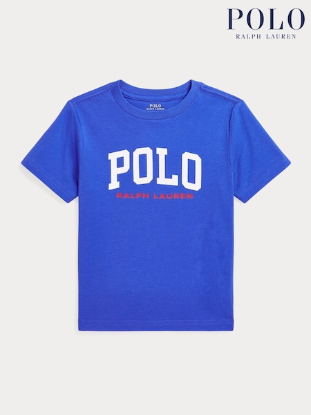 Polo Ralph Lauren Blue Boys Logo Jersey T-Shirt (AJ4906) | £45 - £49