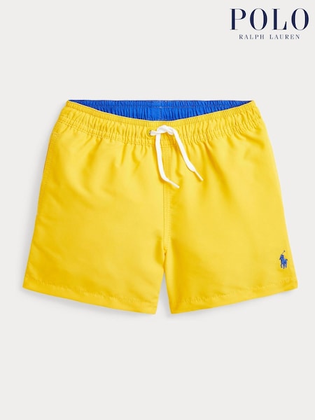 Polo Ralph Lauren Yellow Boys Traveller Logo Swim Shorts (AJ4930) | £59 - £65