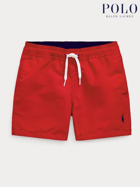 Polo Ralph Lauren Red Boys Traveller Logo Swim Shorts (AJ4940) | £59 - £65