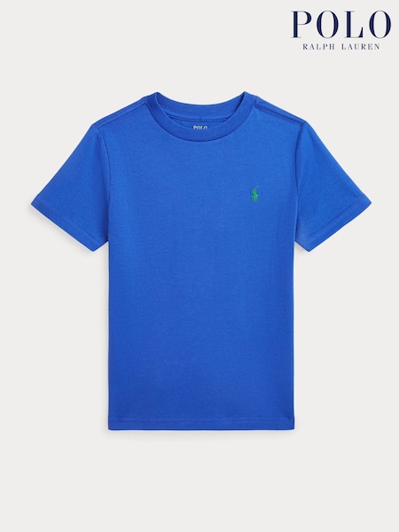 Polo Ralph Lauren Royal Blue Boys Jersey Crewneck T-Shirt (AJ4975) | £42 - £45