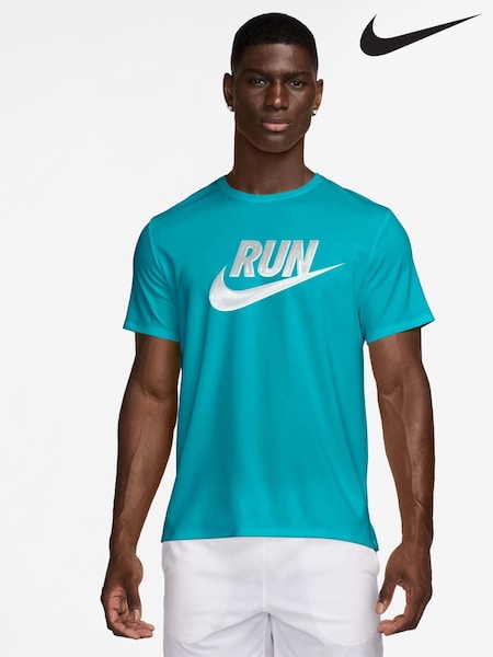 Nike Cactus Blue Miler Run Energy Running T-Shirt (AJ5178) | £38