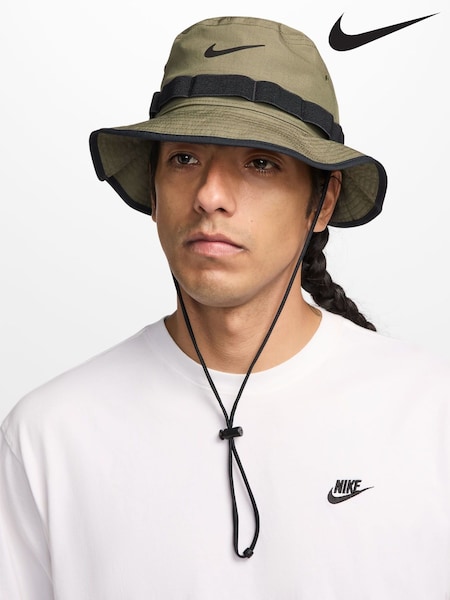 Nike Olive Green Dri-FIT Apex Bucket Hat (AJ5195) | £33