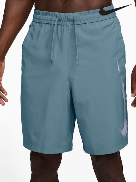 Nike Smokey Blue Dri-FIT Form 9 inch Unlined Training Shorts (AJ5212) | £0