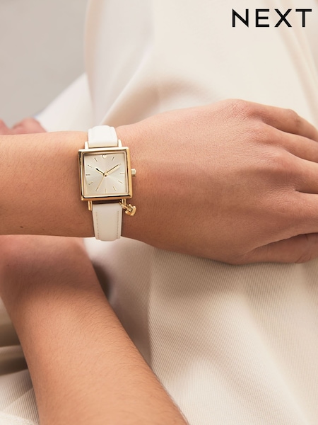 Ecru Square Heart Charm Watch (AJ5242) | £36