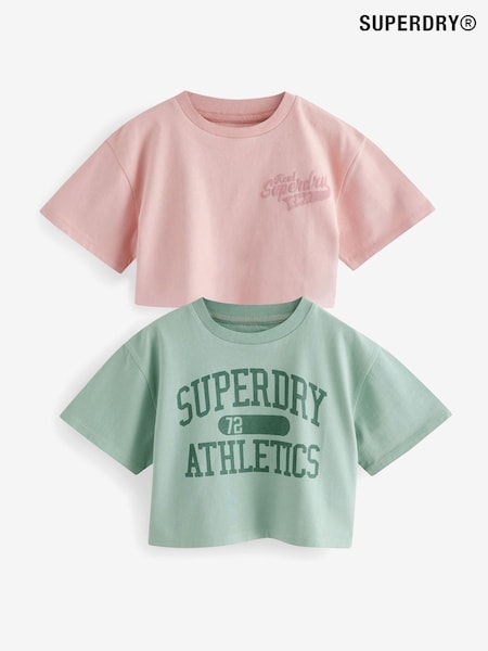 Superdry Multi Cropped T-Shirts 2 Pack (AJ5446) | £22 - £24
