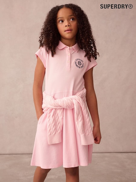 Superdry Pink Embroidery Polo Dress (AJ5450) | £24 - £28
