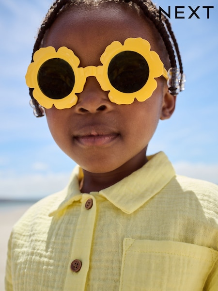 Yellow Kids Flower Sunglasses (AJ5524) | £6 - £7