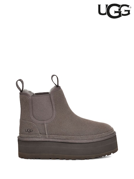 UGG Grey Neumel Platform Chelsea Boots (AJ5535) | £100