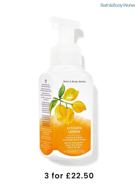 Bath & Body Works Kitchen Lemon Gentle & Clean Foaming Hand Soap 8.75 fl oz / 259 mL (AJ5677) | £12