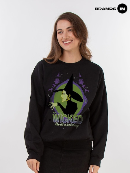 Brands In Black Wizard of Oz Wicked Women Sweatshirt (AJ5888) | £36