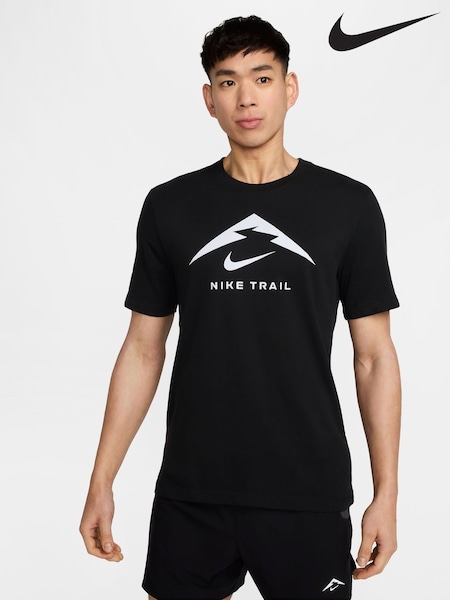 Nike Black Dri-FIT Trail Running T-Shirt (AJ6027) | £33