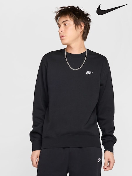 Nike Black Club Crew Sweatshirt (AJ6066) | £50