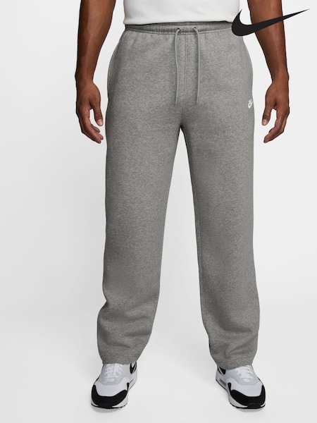 Nike Dark Grey Heather Club Fleece Open Hem Joggers (AJ6073) | £50