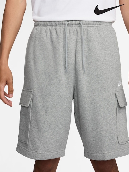 Nike Dark Grey Heather Club Fleece Cargo Shorts (AJ6089) | £50