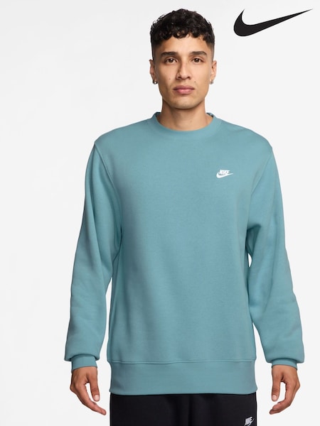 Nike Denim Turquoise Club Crew Sweatshirt (AJ6106) | £50
