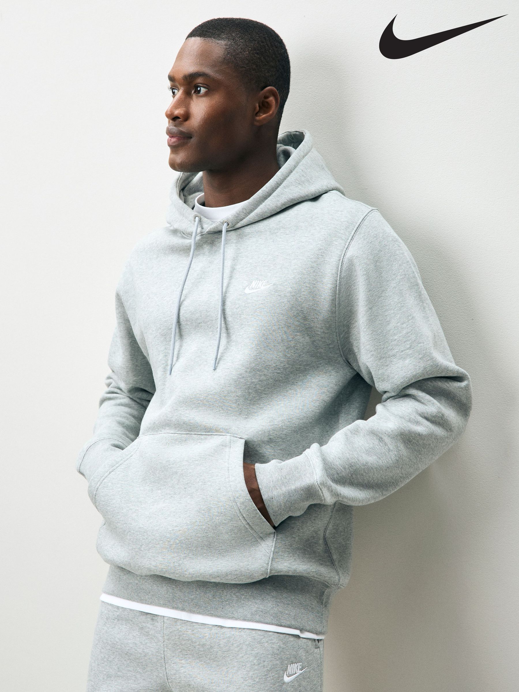 nike grey hoodie cheap