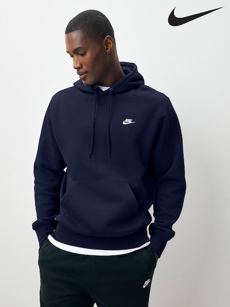Nike Obsidian Navy Club Pullover Hoodie (AJ6109) | £55
