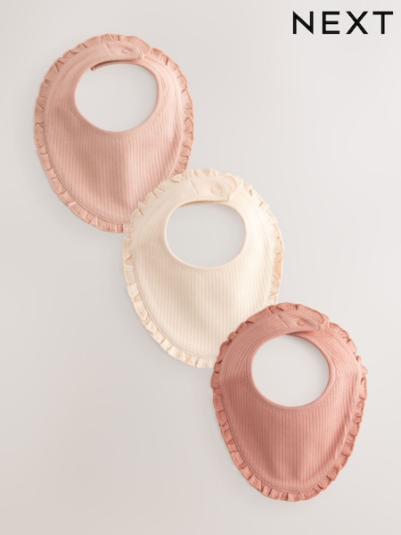 Pink Baby Bibs 3 Pack (AJ6171) | £7