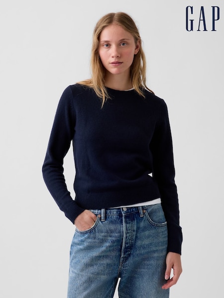 Navy - Gap Cashsoft Crew Jumper