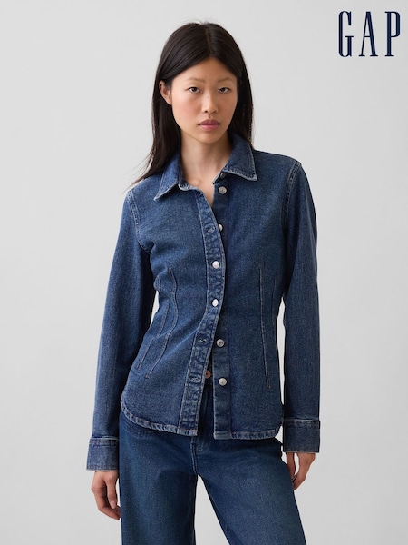 Dark Wash - Gap Denim Fitted Shirt