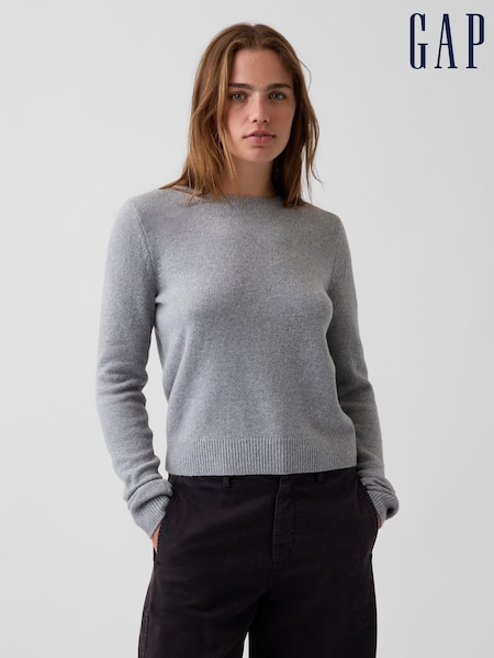 Grey - Gap Cashsoft Crew Jumper