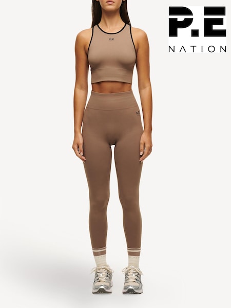 P.E Nation Brown Restore Seamless Leggings (AJ6248) | £50
