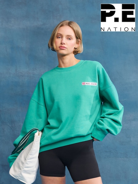 P.E Nation Green Oversized Seminal Sweater (AJ6265) | £85