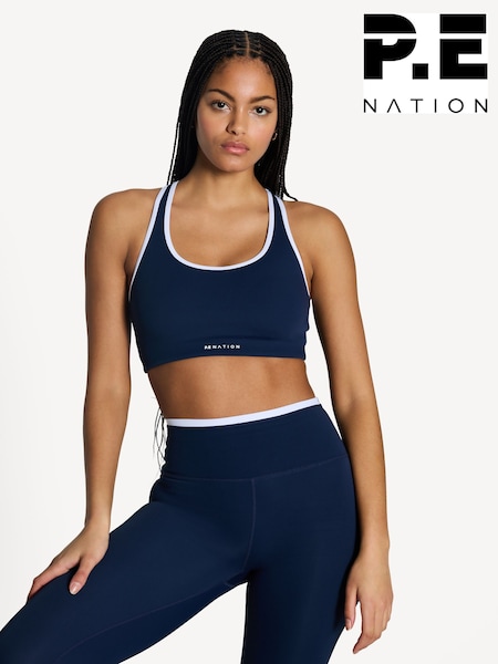 P.E Nation Navy Stellar Sports Bra (AJ6276) | £50