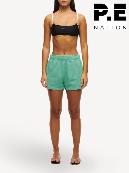 P.E Nation Green Reverie Track Pant Shorts (AJ6280) | £69